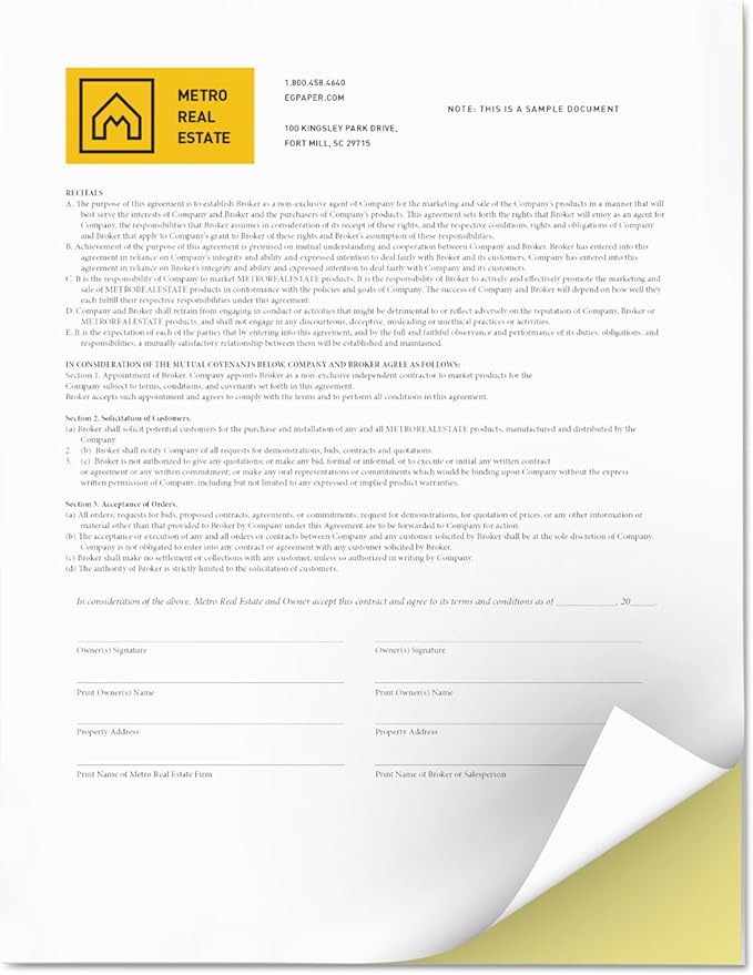 xerox Vitality Multipurpose Carbonless 2-Part Paper, 8.5 x 11, Canary/White, 5,000/Carton