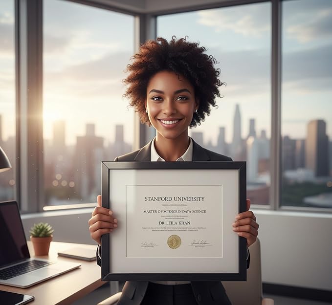 CountryArtHouse Diploma Tassel and Photo Shadowbox Fits 10 x 13 College Diploma (Portrait Traditional) Executive Brown Genuine Hardwood with Black Over Metallic Gold Double mat