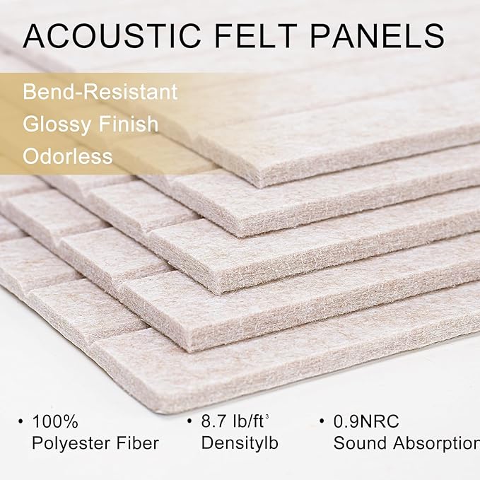 15 Pack Felt Bulletin Board Tiles (12x12 Inch) Self Adhesive Cork Board Alternative for Walls with 30 Push Pins Decorative Acoustic Panels & Pin Board for Home Office, Classroom, Vision Board Decor
