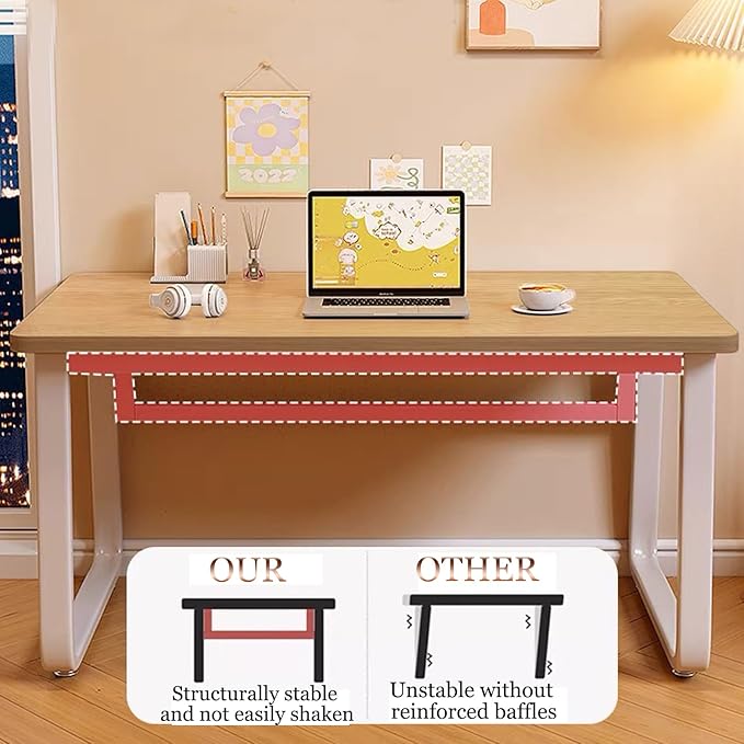 Modern Desk 47.2 Inch Computer Table Simple Style Office Writing Desk Industrial Office Table