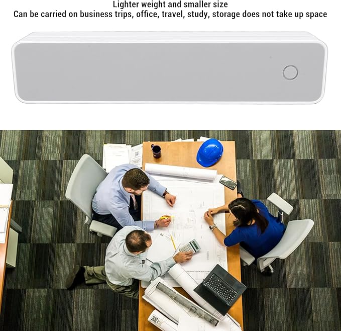 Yinhing Portable Travel Thermal Printer,Bluetooth Inkless A4 Mobile Printer with 10 Sheet Paper,for Office Study Meeting,Supports File Printing and Image Printing