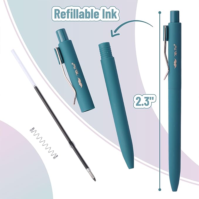 Mr. Pen- Ballpoint Pens, 12 Pack, Vintage Color Barrels, Black Ink, Pens Ballpoint Smooth Writing Pens