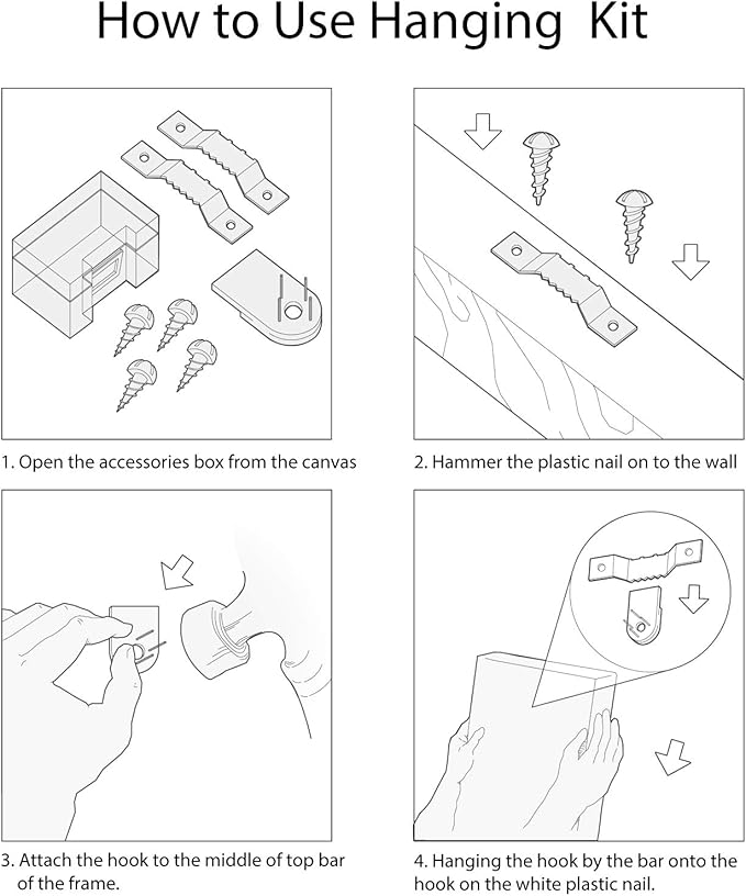 SIGNWIN 3 Piece Framed Canvas Wall Art Blue Sky Watercolor Nature Wilderness Illustrations Abstract Traditional Relax/Calm Home Artwork Decoration for Living Room,Bedroom - 16"x24"x3 Natural