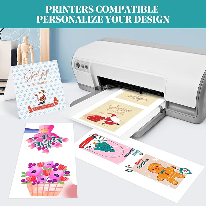 6X6 Bright White Cards and Envelopes Square Invitations 20PK 100 lb Thick White Card Stock for Card Making, Photo Cards, Embroidery