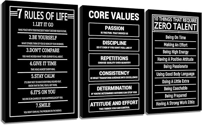 Motivational Office Poster Wall Art Inspirational Entrepreneur Quotes Printed on Canvas Inspiring Sign Wall Decor Artwork for Living Room Office Wall Decoration Stretched and Framed [72''Wx 36''H]