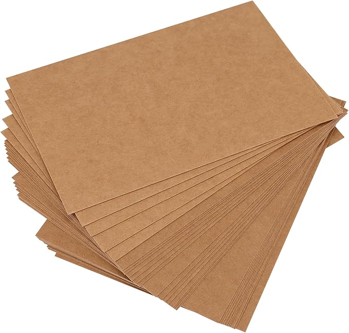 300 Sheets 4 x 6 Inch Brown Craft Cardstock, 250gsm Blank Index Cards Kraft Cardstock for Invitations, Menus, Crafts, DIY Cards, Gift Tags