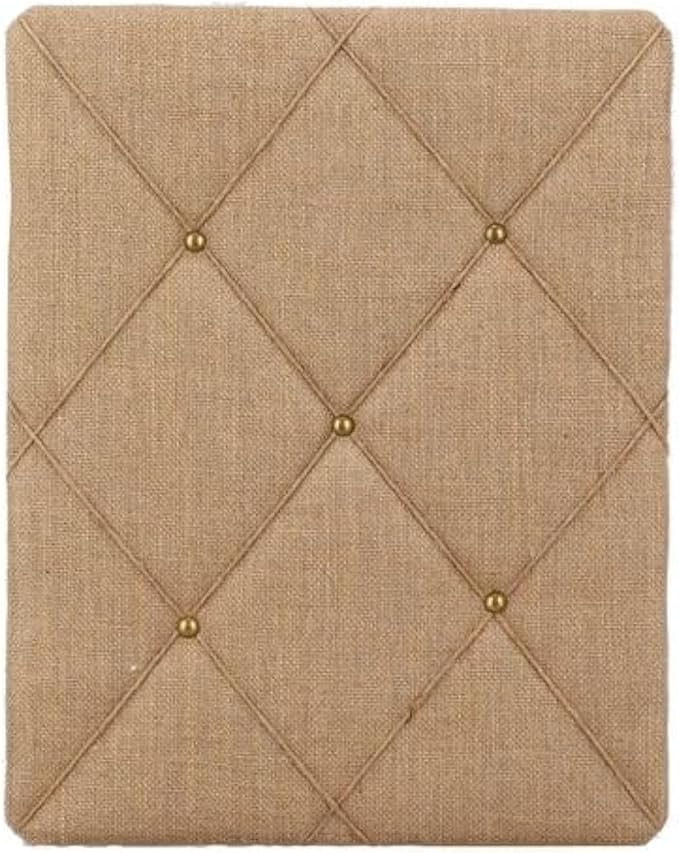 Burlap Covered with Criss-Cross Twine Bulletin Picture & Memo Board, 19.75 x 15.75