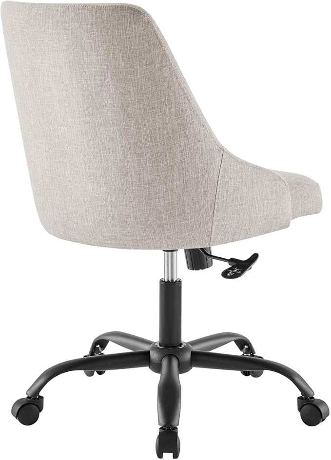 Modway EEI-4371-BLK-BEI Designate Swivel Upholstered Office Chair, Black Beige