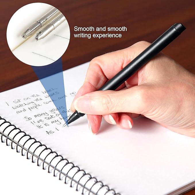 20 Pack Ink Pen Refills for Parker, Ballpoint Pen Refills, 3.9" Medium 1.0 mm Tip, Smooth Quick-Drying Ink for Click Pens,20 Black Replacement Refills for Long-Lasting Writing