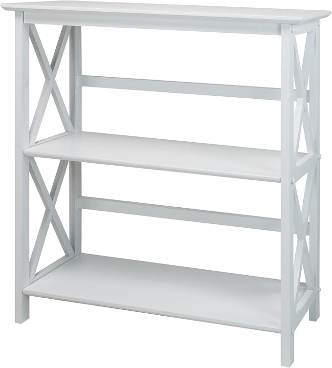 Casual Home Montego 3-Shelf Bookcase, White