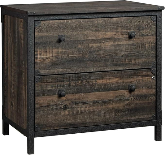 Sauder Steel River Lateral File, Carbon Oak Finish