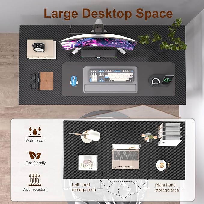 AZN Computer Desk, Office Desk 47'', Computer Desk for Work Study Writing Gaming, Office Desk w/ 24in Wide Desktop & Large Legroom, Home Office Desks w/Waterproof & Scratch-Resistant Surface