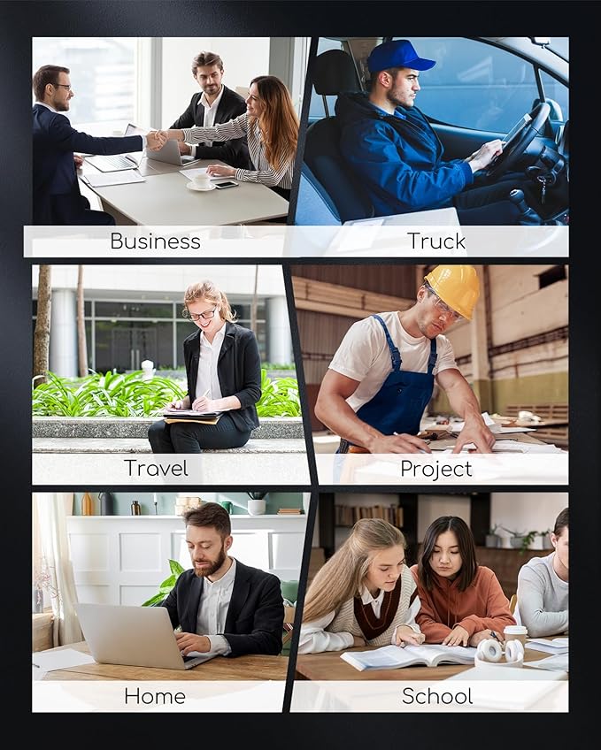 Portable Printers Wireless for Travel, A285M Small Inkless Thermal Printer, Bluetooth Mobile Printer Support 8.5" X 11" Letter & A4 Thermal Paper, Compatible with iPhone Laptop for Home Office Receipt
