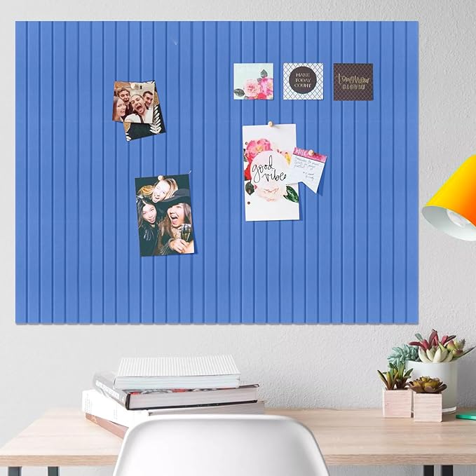 Large Bulletin Board 48"x 48" Cork Boards for Walls, 12 Pack Felt Wall Panels Photo Board, Cork Board for Office Home Pin Board