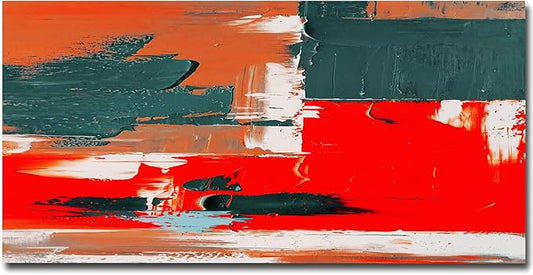 GYJAGHL Office Decor Abstract Art Print Contemporary Painting For Living Room Canvas Wall Art Abstract Long Horizontal Wall Art Contemporary Painting Famous Modern Paintings 48X24 inchs