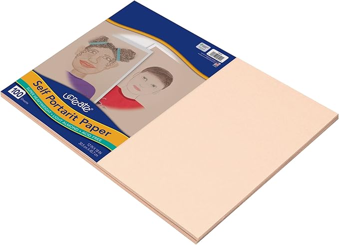 UCreate® Self Portrait Paper, Light Almond, 12" x 18", 100 Sheets