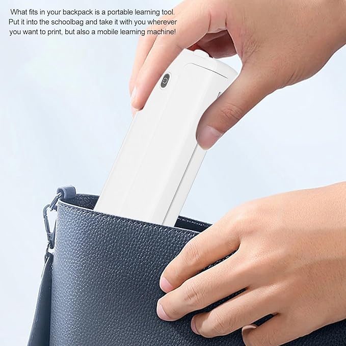 Zunate Portable Printers Cordless for Travel, Bluetooth Thermal Printer Support A4 Letter, Inkless Mobile Printer with App for Office, Home, School, Compatible with Android & Laptop