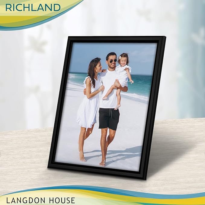 Langdon House 8x10 Black Picture Frame - Distinguished Edging for Classic Style - Richland Collection