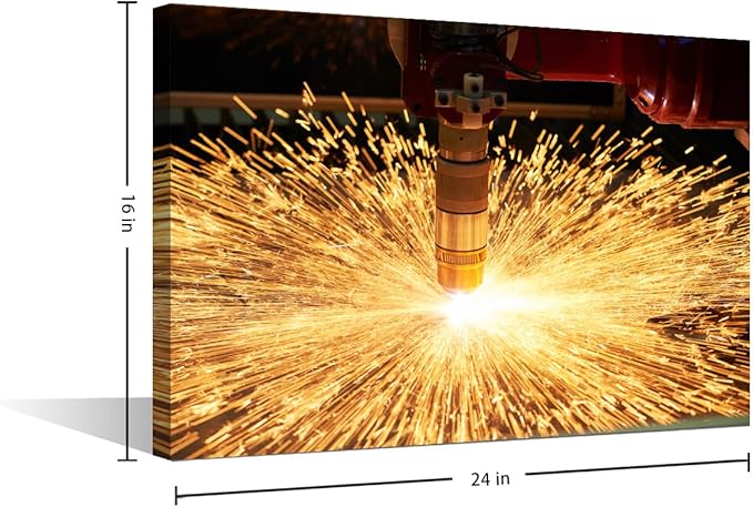 Framed Art Wall Decor Laser Cutting Metalworking Canvas Art Paintings Wall Decor Factory Canvas Prints Wall Art 1 Piece Wall Art Living Room Wall Art Modern Artwork Wall Hanging, 16" x24"