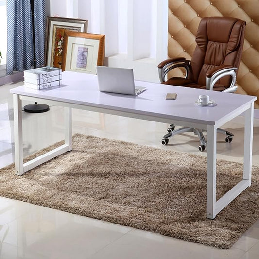 Modern Simple Computer Desk Gaming Writing Work from Home Study Desk Large Legroom,Sturdy Metal Frame,Home Office Desk for Bedroom,for Writing,Executive,Study,Work(B1,31.5"L x 19.7"W(80x50cm))