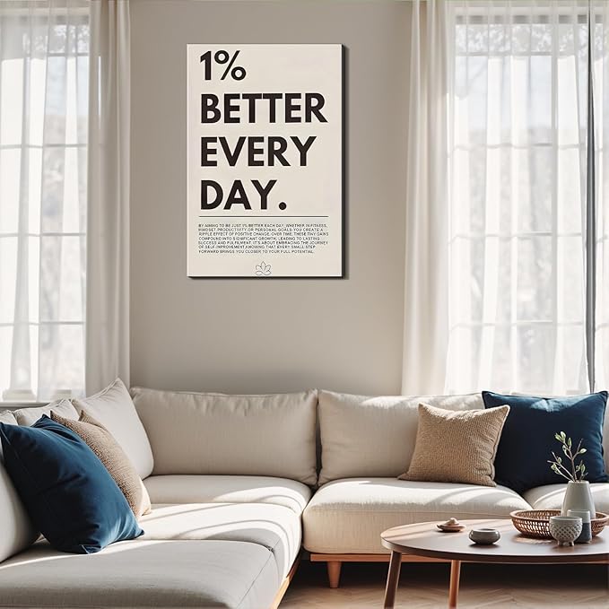 Inspirational Wall Decor Framed Canvas Prints Motivational Quotes Art for Office Home Bedroom Living Room Gym Dorm Man Cave Made in USA