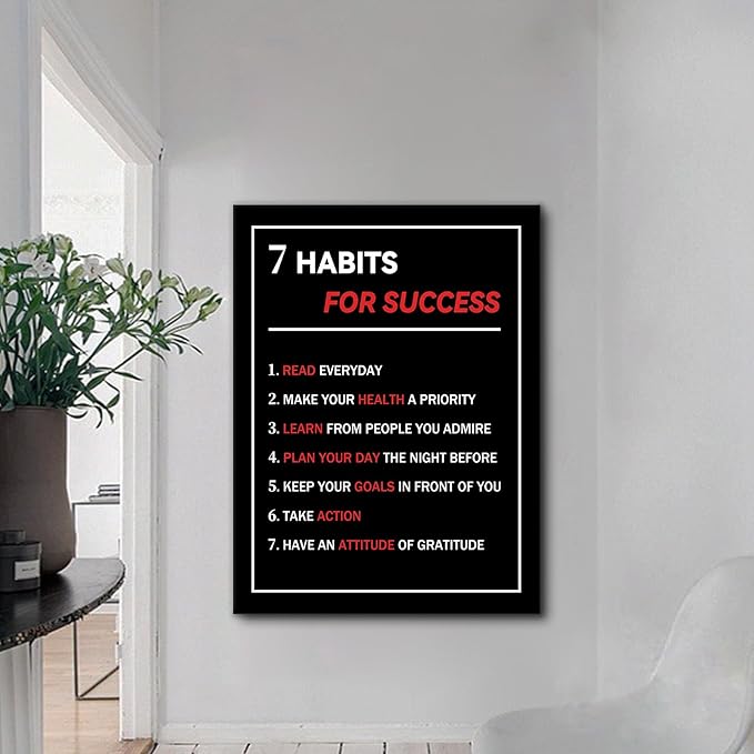 Motivational Canvas Wall Art Motivational Quote Poster Painting Inspiring Positive Picture Print Wall Decor Artwork for Modern Home Living Room Office Gym Stretched and Framed [30''Wx 40''H]