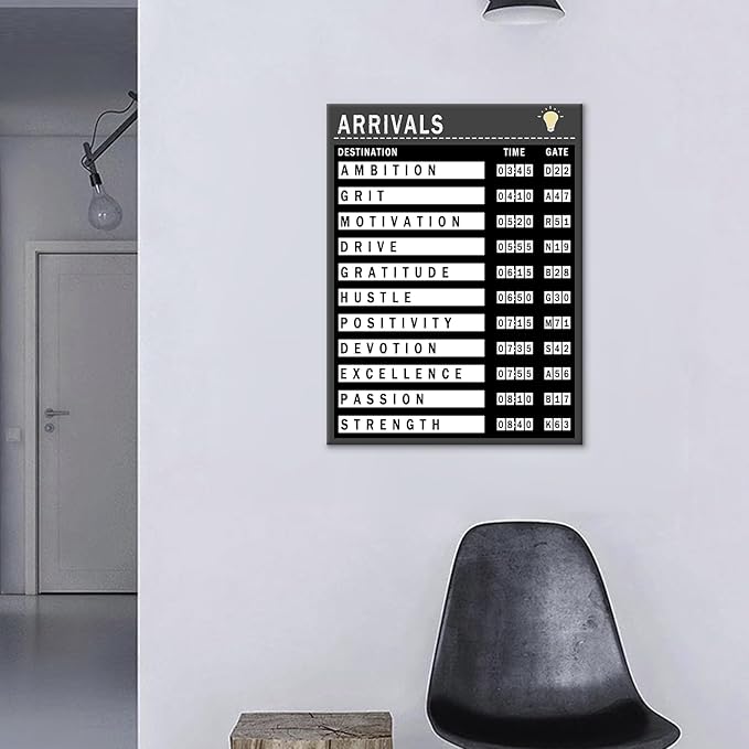 Inspirational Canvas Wall Art Poster Print Office Motivational Entrepreneur Quotes Positive Theme Picture Painting Wall Artwork for Modern Home Bedroom Classroom Stretched and Framed [18" W x 24" H]
