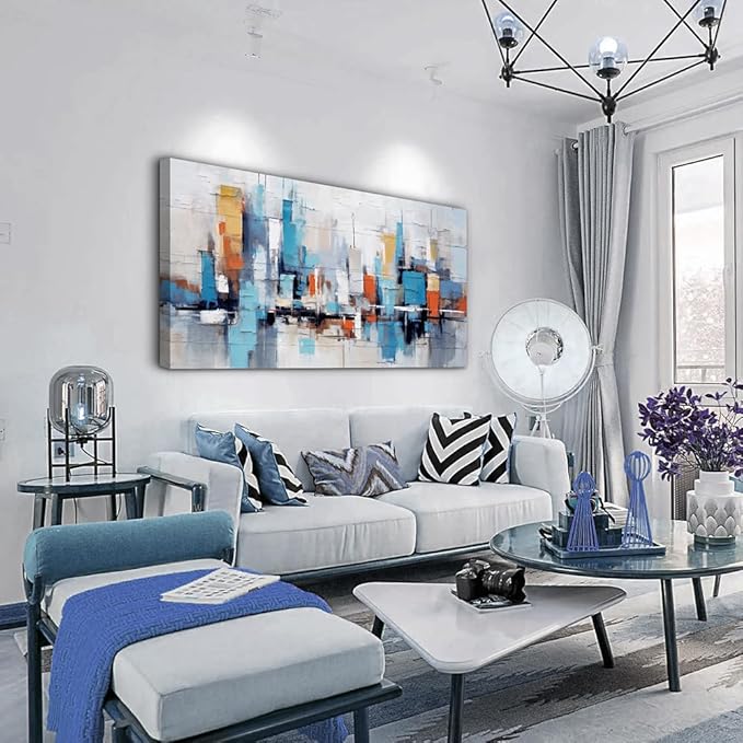 Lapremoly Abstract Canvas Wall Art For Living Room Large Wall Decor For Office Bedroom Decorations Urban Architectural Pictures Abstract Wall Paintings Prints Artworks Modern Home Decor 30"X60"