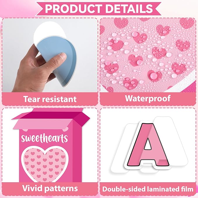 Valentine's Day Bulletin Board Set Happy Valentine's Day Classroom Decorations A Classroom Full of Sweethearts Paper Cutouts Candy Heart Name Tags for School Home Office Chalkboard Wall Door Decor