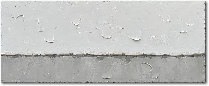 NANKAI Art A large modern art painting in a minimalist grey and white style, suitable for wall decoration in homes or offices. 24x60 inches