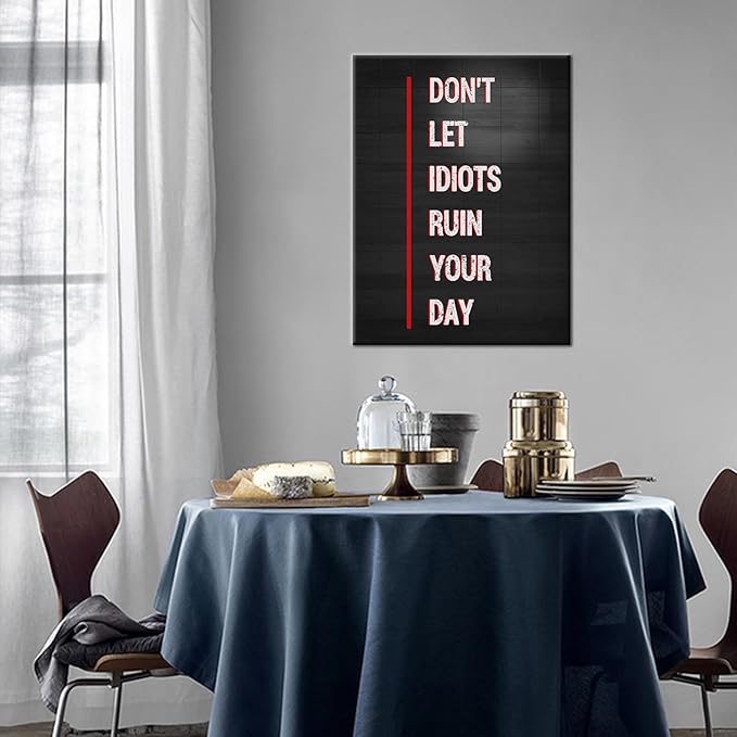 Motivational Canvas Wall Art Office Wall Decor Inspirational Entrepreneur Quotes Positive Theme Picture Painting Artwork for Modern Home Bedroom Office Workplace Stretched and Framed [18" W x 24" H]