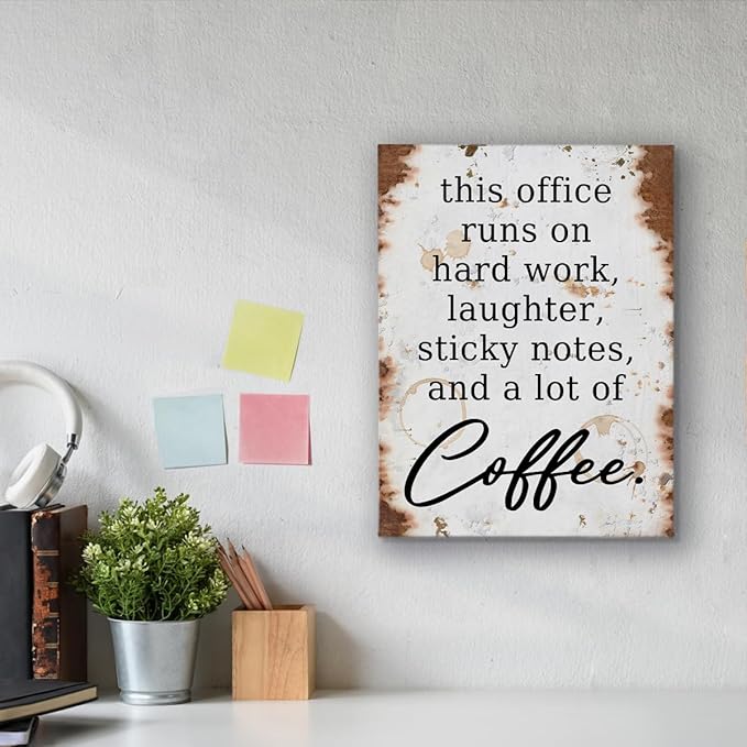 BIWSHA Office Decor, Motivational Wall Art Decor Teamwork for Office, Inspirational Quotes Wall Art for Men Women, Team Work Canvas Paintings 11x14 Inches, Be The Person You Want to Work With (Retro)