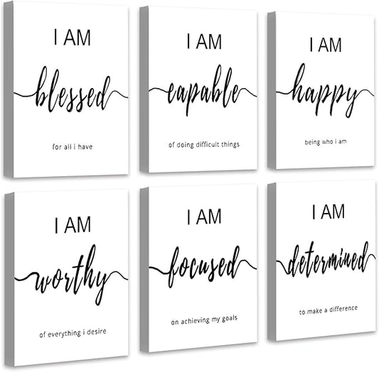 Drsoum Inspirational Wall Art Office Decor, Motivational Wall Art Prints for Office Bedroom Living Room Classroom, 8"x10",FRAMED