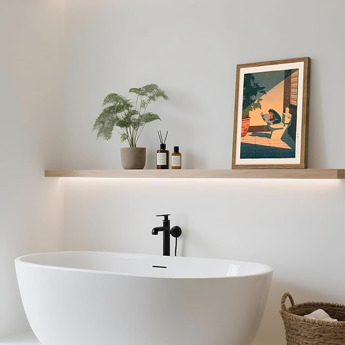 Funny Frog Bathroom Decor Wall Art, Cute Japanese Animal Canvas Wall Decor Painting, Whimsical Frog on Toilet Reading Newspaper Artwork Poster Prints Pictures for Bathroom Restroom 12x16 Inch