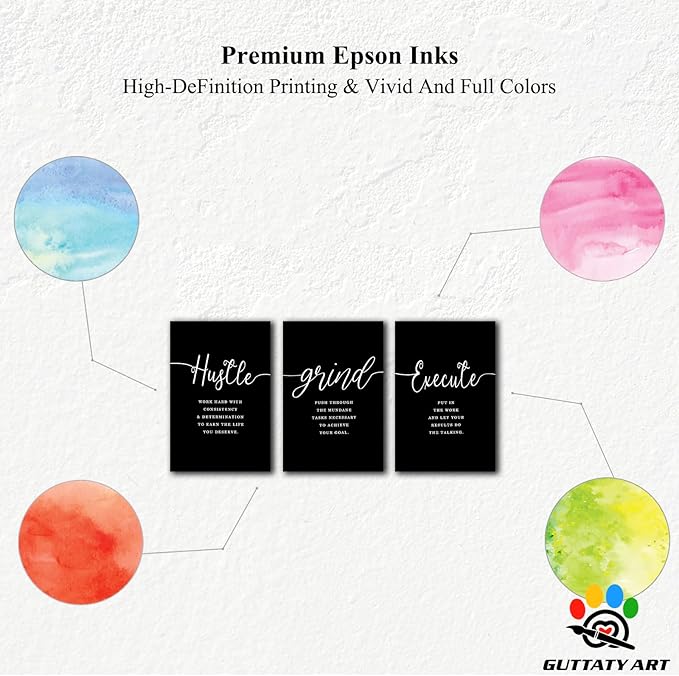 Office Wall Art-3 Panel Motivational Wall Art, Inspirational Quotes Canvas Art for Home Office Wall Decor,Positive Quote Wall Decor, Entrepreneur Words Poster Frame for Company Wall Decor 20”x30”x3Pcs