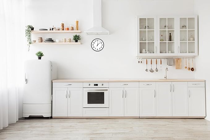 Ultimate Wall Clock | 10 Inch | Silent | Round | Quartz | Black | Kitchen | Office | Bedroom | Study | Classic | Indoor | Outdoor | Unbranded | Battery Operated | Modern Décor | Sweeping
