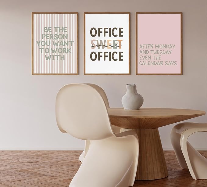 Office Inspirational Wall Art,Teamwork Motivational Wall Decor for Office,Workplace Canvas Wall Art Set of 6,Inspiring Quotes Poster Prints 12x16In Unframed