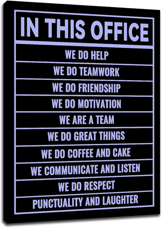 Motivational Canvas Wall Art In This Office Home Decor Large Size Modern Inspirational Entrepreneur Quotes Poster Print Artwork for Living Room Office School Workplace Ready to Hang [30''Wx 40''H]
