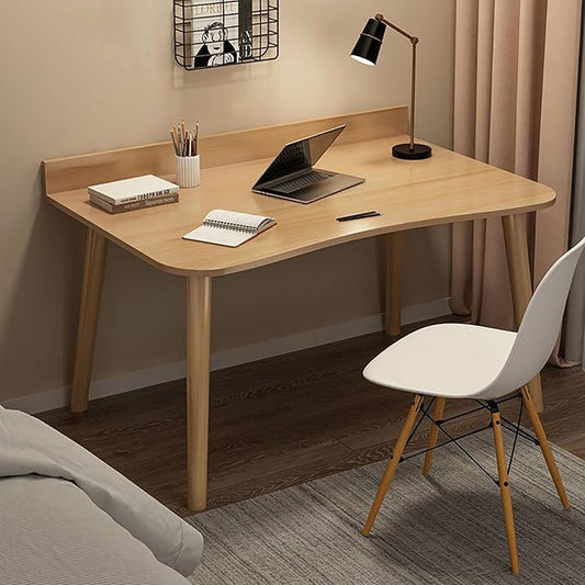 BK&MF Modern Wooden Simple Computer Desk with Drawer,Portable Writing Gaming Desk Stable Study Table Multi-Functional for Small Spaces Home Office,A,120x60x73cm(47x24x29inch)
