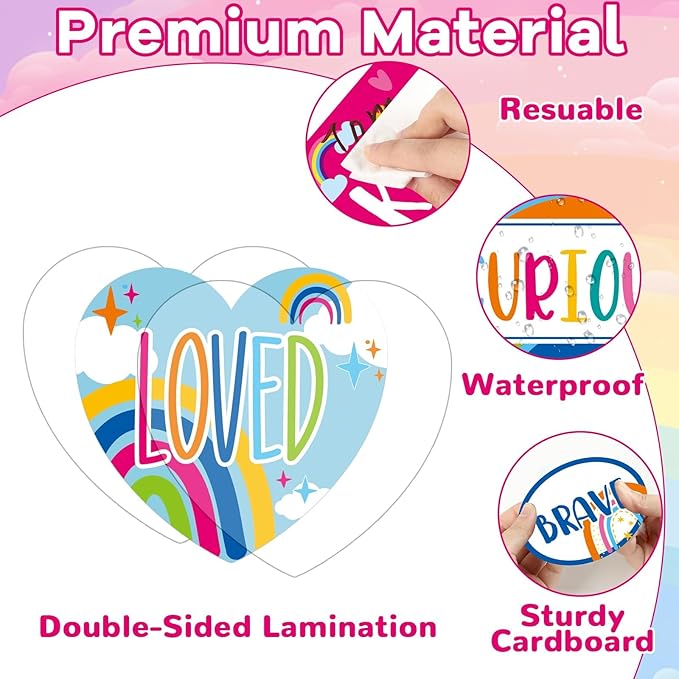 Colorful Bulletin Board Set Rainbow Motivational Decoration for Classroom Inspirational Posters Choose to Be Positive Accent Cutouts Colorful Bulletin Boards for Teachers School Wall Supplies