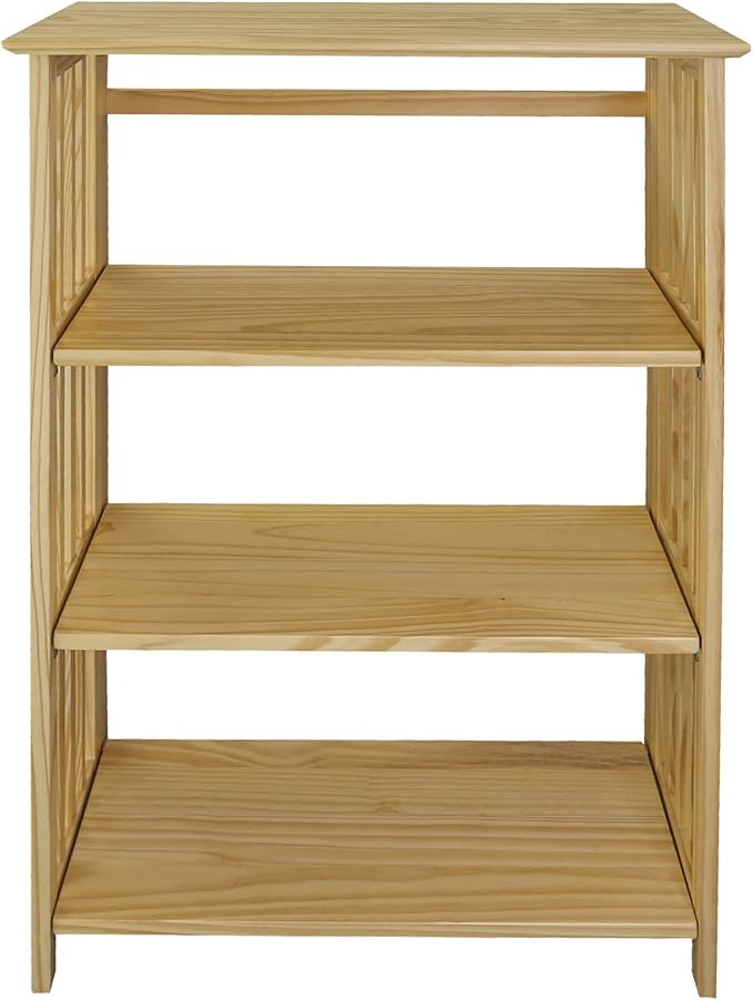 Casual Home Soho Manhattan 4-Shelf Folding Bookcase 26"" Wide - Natural (333-40)