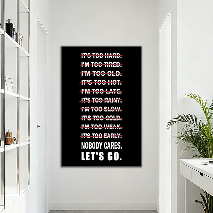 Inspirational Canvas Wall Art Home Decor Motivational Office Poster Positive Quotes Picture Painting Modern Inspiring Artwork for Men Women Classroom Workplace Hallway Ready to Hang [24''Wx36''H]