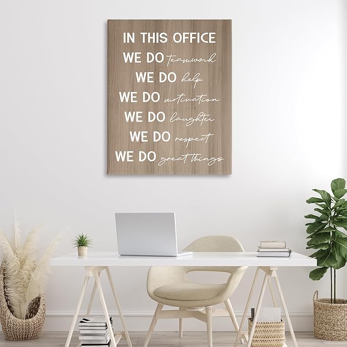 Stupell Industries In This Office Motivational Canvas Wall Art Design by Daphne Polselli, 36 x 48