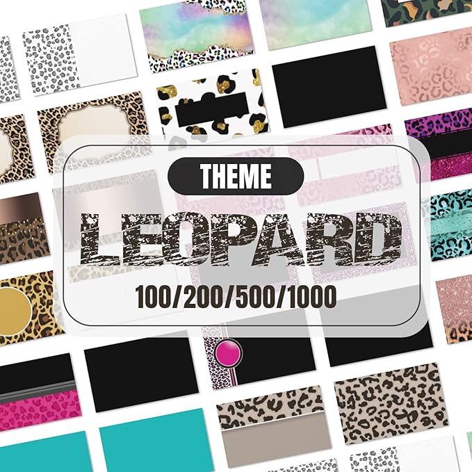 Business Cards Customize with Leopard Templates, Custom Business Cards Personalized with Your Logo, 3.5"X 2" 300gsm Matte Paper for Small Business