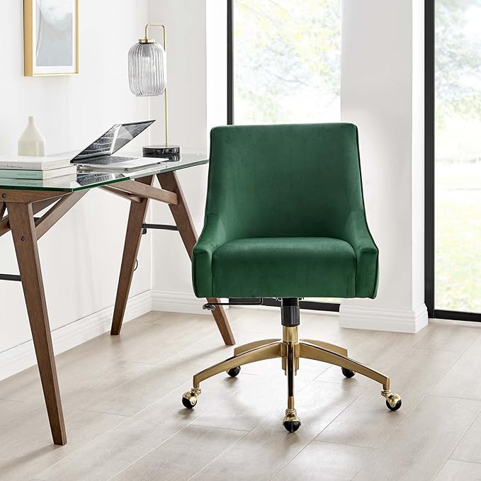 Modway EEI-5080-GRN Discern Performance Velvet Office Chair, Green