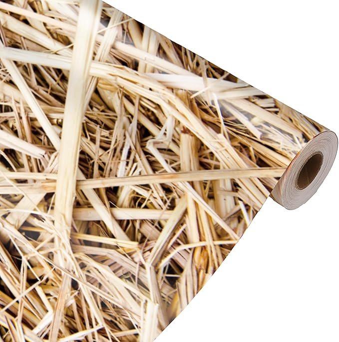 Tenceur Wrapping Paper Roll Bulletin Board Borders Paper Fade Resistant Decorative(24 Inch X 100ft,Straw)