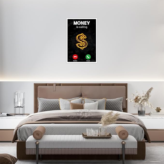 Work Motivation Hustle Inspiring Sign Wall Art Trendy Motivational Positive Quotes Canvas Poster Funky Motivational Quotes Prints Painting For Office Living Room Wall Decor 24x36in Unframed