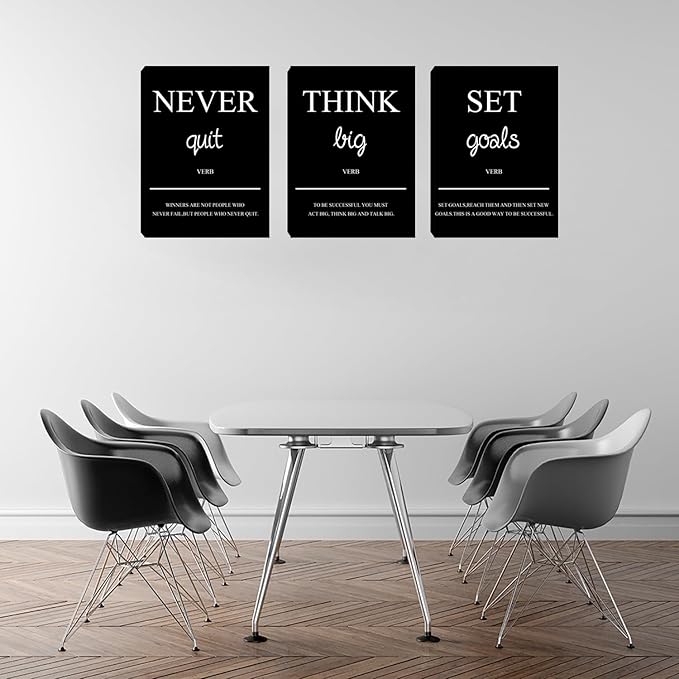 Motivational Large Wall Art for Office Inspirational Art Print Poster Wall Decor Framed Canvas Painting Picture Artwork for Men Women Office Home Bedroom Living Room Decoration (72”Wx36”H)