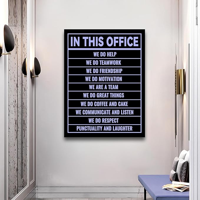 Motivational Canvas Wall Art In This Office Home Decor Large Size Modern Inspirational Entrepreneur Quotes Poster Print Artwork for Living Room Office School Workplace Ready to Hang [30''Wx 40''H]