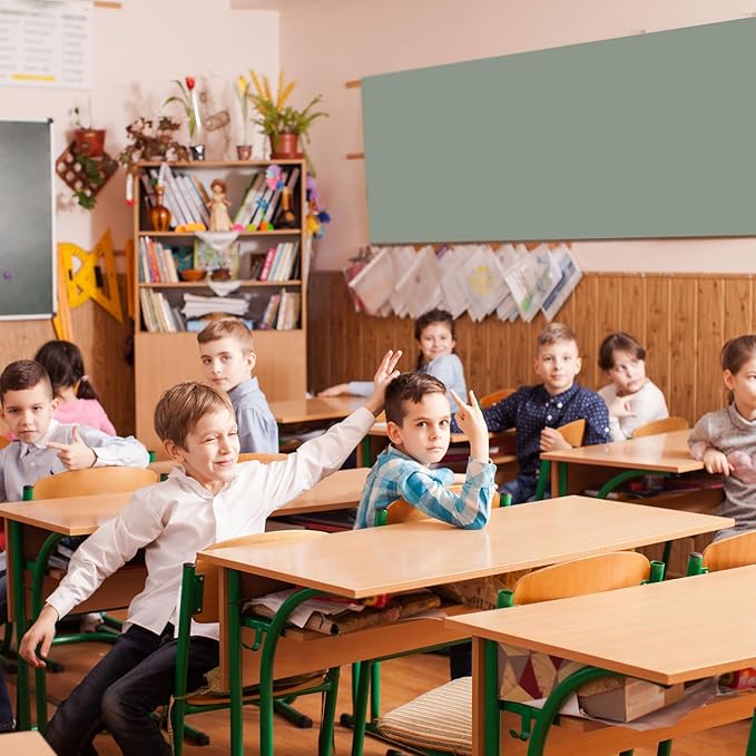 Bulletin Board Fabric 48 '' x 107 '' Class Fabric for Classroom Bulletin Board Decor, Pillows, Curtains, Crafts(Sage Green)